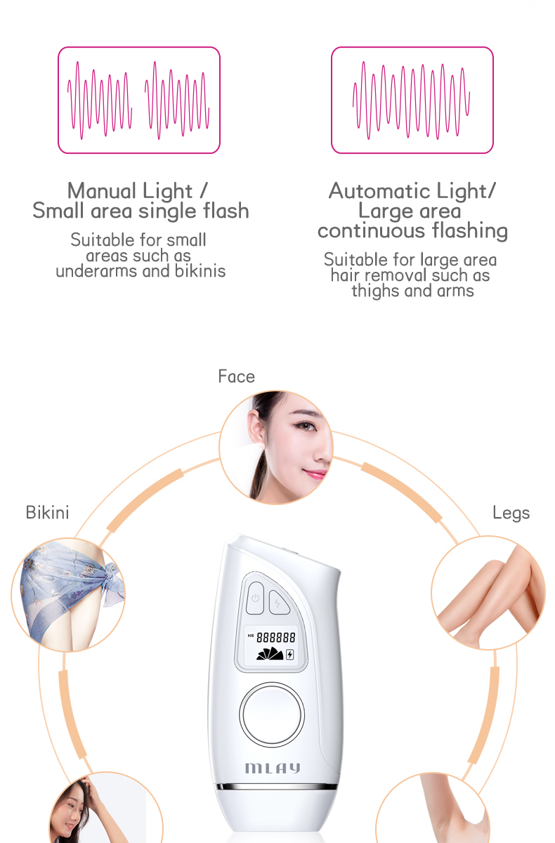Multifunctional laser hair removal instrument household private hair shaver female axillary hair artifact