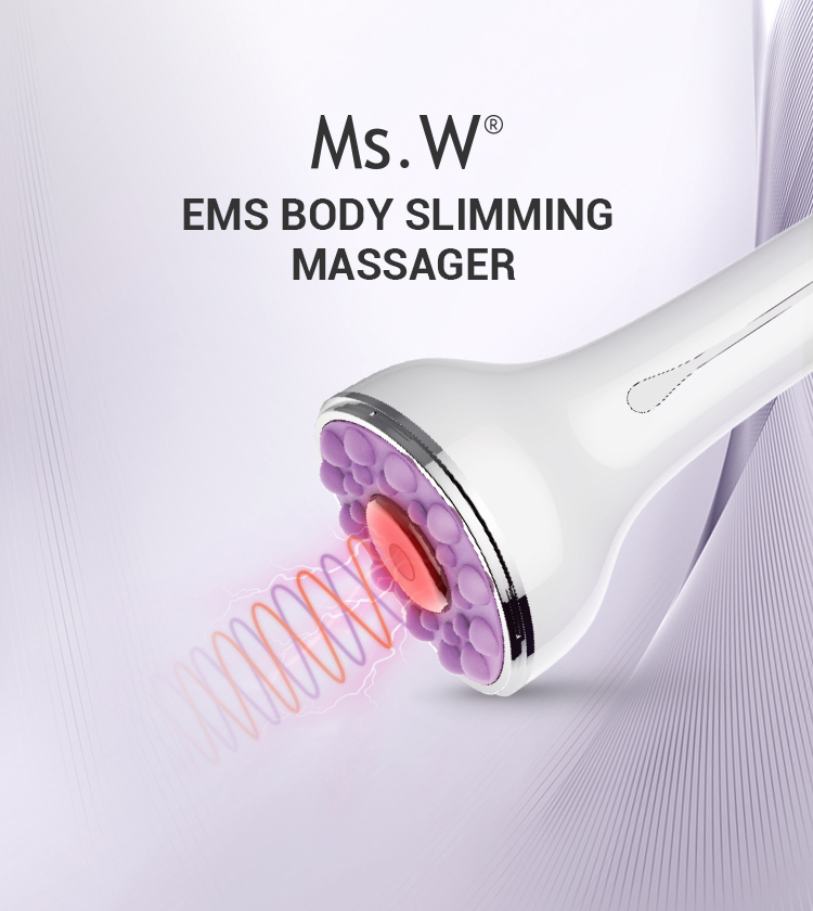 Ms.W Body Slimming Massager, 55℃ ± 5℃ Heat Electric Vibration Body Firmers & Shapers for Arm Belly Waist Leg Skin Tightening, Chest Enlargement Anti Sagging, USB Rechargeable