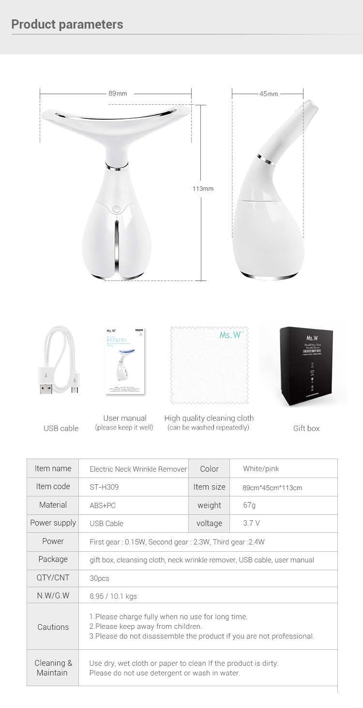 Ms.W Multifunctional electric Facial Massager and eye massager